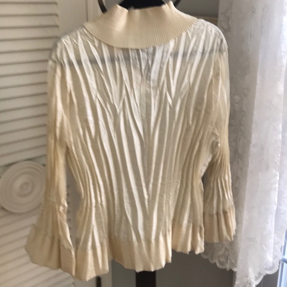 Color works ivory blouse.  XXL NWOT. - Picture 5 of 6